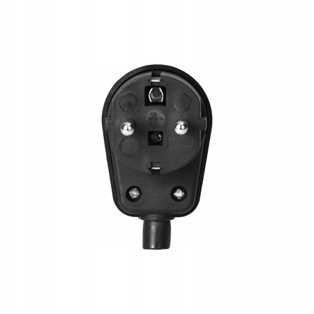 Wtyczka Elektryczna Kątowa Wtyk UNI-SCHUKO z Uziemieniem Rozbieralna Czarna ORNO