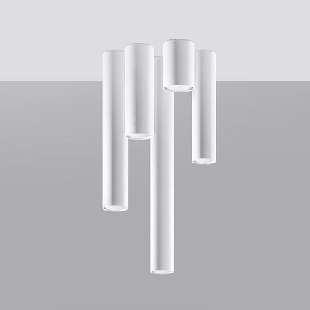 Lampa Sufitowa Oprawa Natynkowa SPOT TUBA GU10 Tubularna Biała Nowoczesna Lagos Sollux