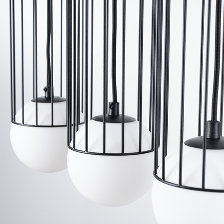 Lampa Sufitowa Wisząca Zwis 3x G9 Nieregularna Czarna Nowoczesna Brina Sollux