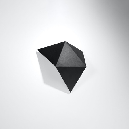 Lampa Ścienna Kinkiet 2x G9 Wielokątny Czarna Nowoczesna Solido Sollux