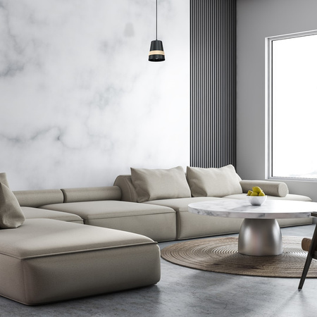 Lampa Wisząca Sufitowa VENEZIA Czarna 1xE27 Milagro