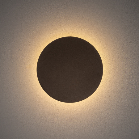 Kinkiet Ścienny Lampa Natynkowa LED 7W 60lm 3000K Ciepła Brązowa Nowoczesna RING LED S 10315 Nowodvorski