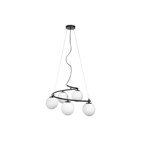 Lampa Wisząca Sufitowa 5x E14 Czarny Industrialny Aslan Rabalux