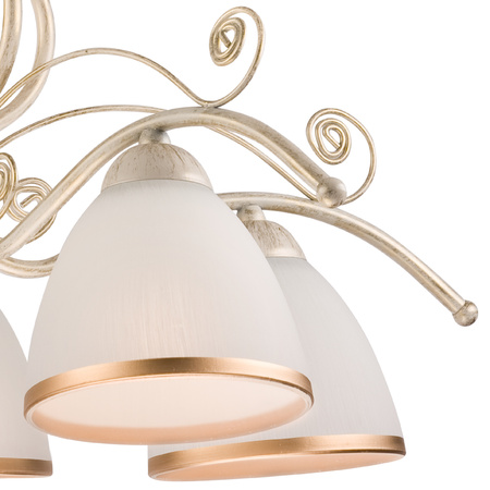 Lampa Sufitowa Wisząca RETRO 5xE27 Biała Klasyczna LM-5.51 Lamkur