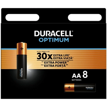 Baterie Alkaiczne DURACELL OPTIMUM AA LR6 8szt