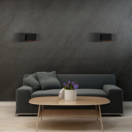 Kinkiet Ścienny Lampa Oprawa Natynkowa G9 Czarny Złoty Elissa Sanico Goldlux