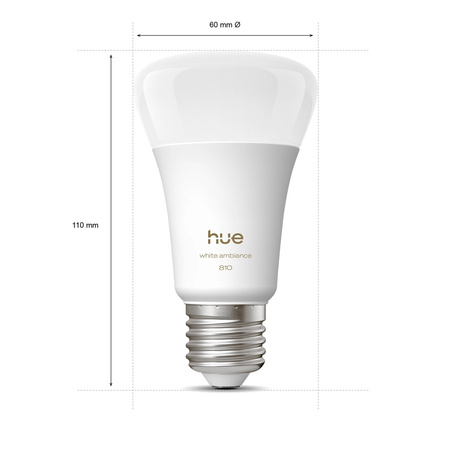 4x Żarówka LED E27 A60 6W = 60W 810lm 1800-20000K CCT SMART Inteligentna Bluetooth ZigBee White Ambiance Philips HUE