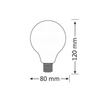Żarówka LED E27 G80 6W = 50W 650lm 2200K Ciepła 360° Filament dymiona