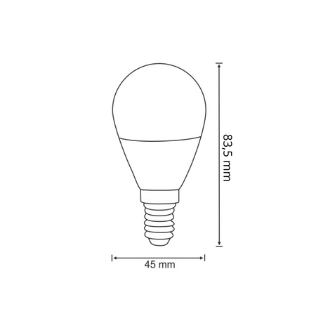 Żarówka LED G45 E14 3W 250lm 3000K Ciepła 130° Sanico Goldlux