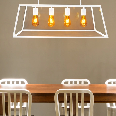 Lampa Wisząc Sufitowa IL MIO FINLAND 4xE27 Biała - GOLDLUX (Polux)