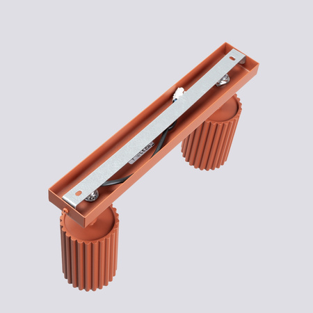 Lampa Sufitowa Reflektor Tuba Spot 2x GU10 Ochra Czerwona Karbon Deep Space SL.1637 Sollux