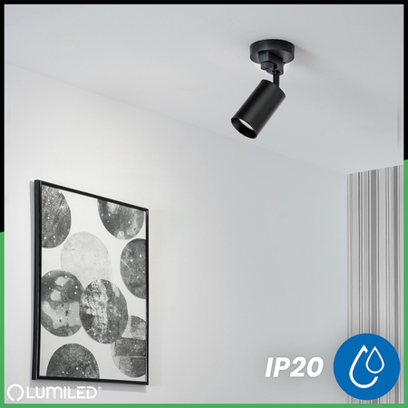 ZESTAW LUMILED SZYNA HUMA CZARNY + REFLEKTOR SZYNOWY SAGI CZARNY