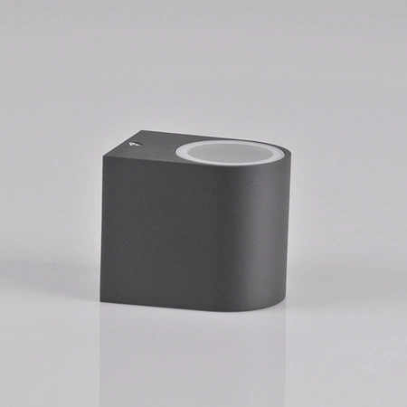 Kinkiet ogrodowy zewnętrzny na LED 1x GU10 BOSTON GOLDLUX (Polux) ALUMINIUM SZARY owalny