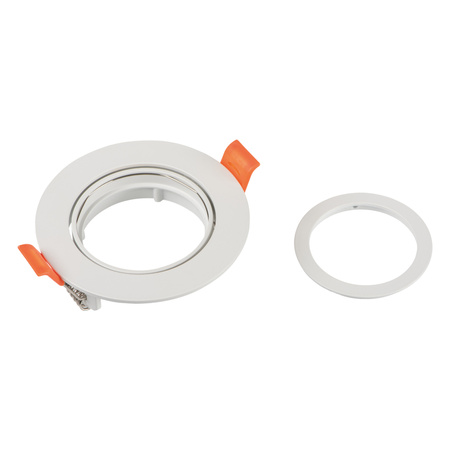 Oprawa sufitowa podtynkowa DALLA GU5.3/GU10 12AC/DC Okrągła Ruchoma Biała KANLUX