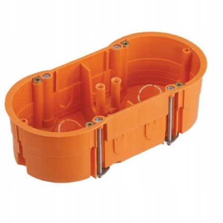 Puszka Instalacyjna Elektryczna Głęboka do Płyt Gipsowych 2x60 z Wkrętami PAWBOL