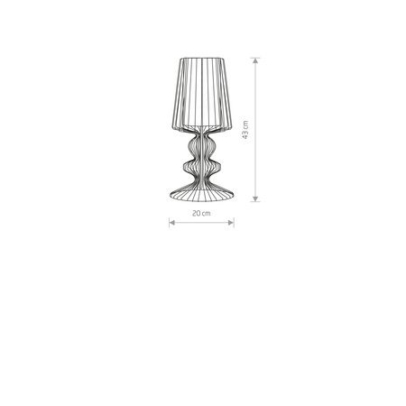 Lampa Stołowa Biurkowa Nocna E27 Czarna Nowoczesna AVEIRO S 5411 Nowodvorski