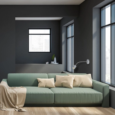 Lampa Ścienna Kinkiet MAXI Szara 1xGU10 Milagro