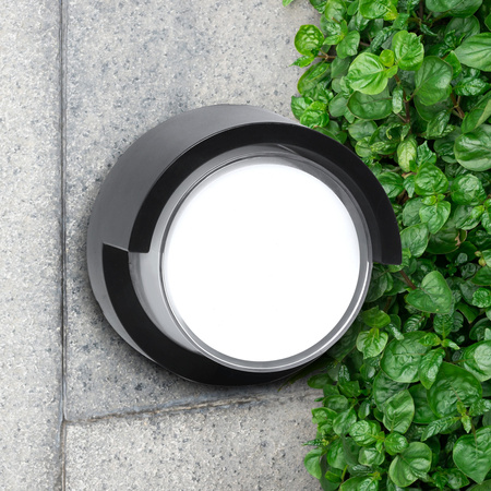 Kinkiet Ścienny LED Lampa Elewacyjna Zewnętrzna 12W 1400lm 4000K Neutralna 120° Czarny IP44 Essen Sanico Goldlux