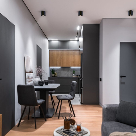 Oprawa Natynkowa HALOGENOWA SPOT Lampa Sufitowa 1x GU10 Ruchoma Czarna Videx