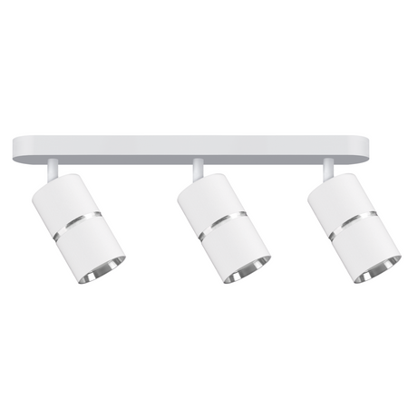 Oprawa Ścienno-Sufitowa Reflektor Punktowy 3x GU10 Biała Srebrna BAMBOO Sanico Goldlux