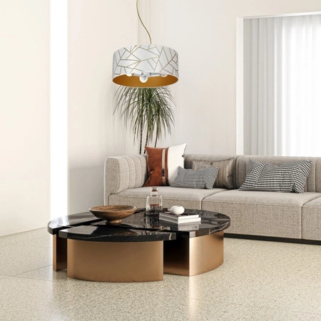 Lampa Wisząca Sufitowa ZIGGY Biała/Złota 3xE27 Milagro