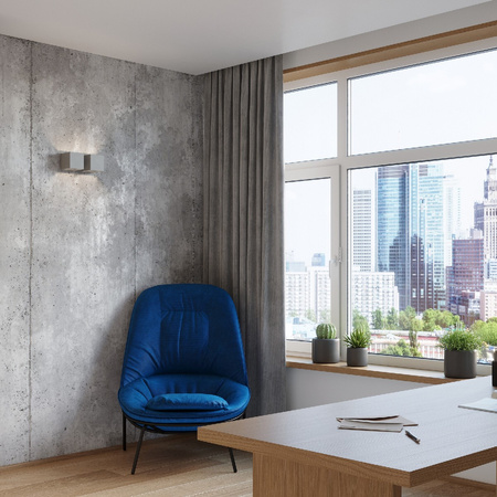 Lampa Ścienna Kinkiet 2x G9 Kwadratowa Szara Nowoczesna Quad Sollux