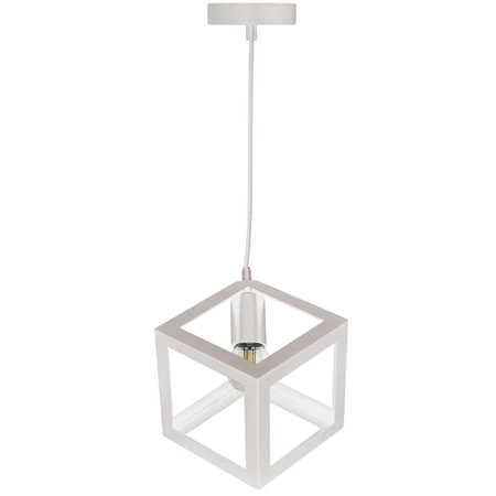 Lampa Wisząca Sufitowa Geometryczna IL MIO SWEDEN 1xE27 Biała - GOLDLUX (Polux)