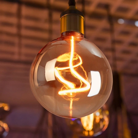 Żarówka LED G125 E27 4W 230lm 1800K Ciepła 320° Bursztynowy Dekoracyjna DECOVINTAGE Sanico Goldlux