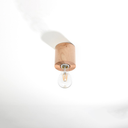 Lampa Sufitowa Oprawa Natynkowa E27 Cylindryczna Brązowa Skandynawska Salgado Sollux