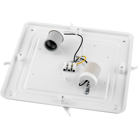 Plafon LED Oprawa Lampa Sufitowa Ścienna Kwadrat 2xE27 IP44