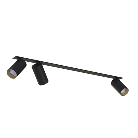 Lampa Sufitowa Oprawa Podtynkowa Reflektor Punktowa 3x GU10 Czarna Nowoczesna MONO SURFACE 7691 Nowodvorski