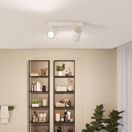 Lampa Sufitowa Reflektor 2x GU10 IP44 Biała Kosipo Philips