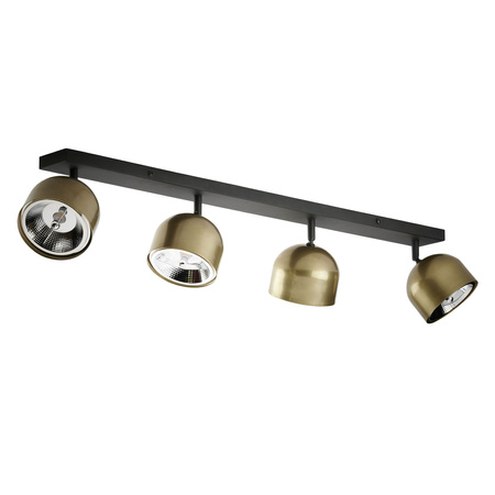 Lampa Sufitowa ALTEA BLACK/GOLD Spot Listwa Czarno-Złota Nowoczesna 4xES111 GU10 3427 TK Lighting