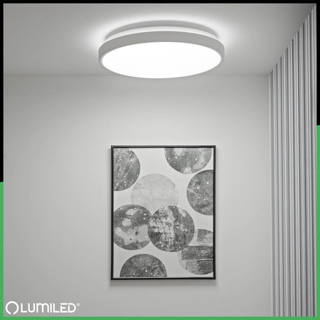 Plafon LED Lampa Sufitowa Natynkowa 24W 4000K CELIS Okrągły IP44 Biały Ring ALS LUMILED