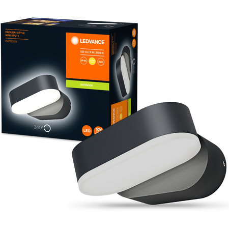 Kinkiet ścienny lampa elewacyjna zewnętrzna ruchoma 8W 320lm 3000K Endura Style Mini Spot LEDVANCE