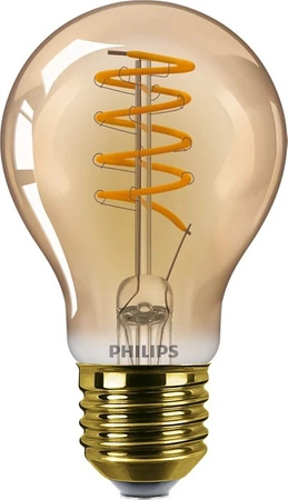 Żarówka LED E27 A60 4W = 25W 250lm 1800K Ciepła Filament Bursztynowa PHILIPS Ściemnialna