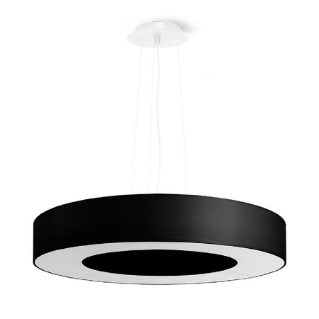 Lampa Sufitowa LED Wisząca SATURNO SLIM 5xE27 Żyrandol 50cm Czarna SOLLUX