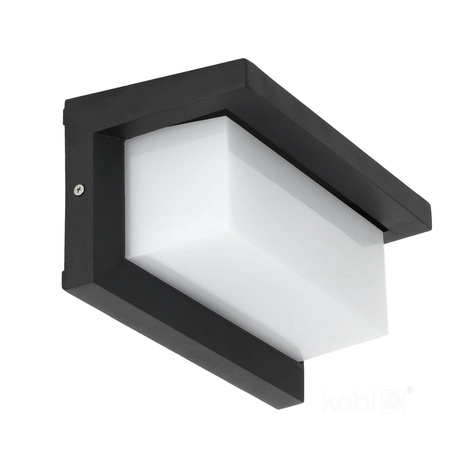 Kinkiet Ogrodowy Lampa Elewacyjna LED LENTERO 12W 4000K z Czujnikiem Ruchu IP54 Czarny KOBI