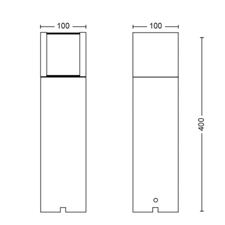 Lampa Ogrodowa Zewnętrzna SŁUPEK 40cm LED 6W 600lm 2700K IP44 Low Voltage 12V Philips