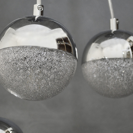 LAMPA wisząca, SUFITOWA Amarillo 3xG9 srebrna połysk GLAMOUR