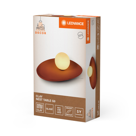 Lampa Stołowa Oprawa Biurkowa Stojąca Dekoracyjna G9 Brązowy USB-C Decor Ledvance