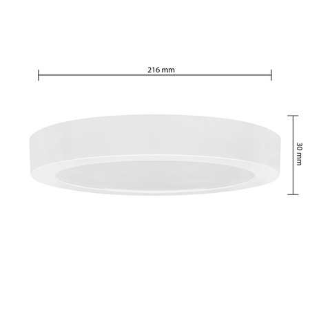 Panel LED Oprawa Sufitowa 18W 1440lm 4000K Neutralny 120° Natynkowy Ogrągły Biały Bingo Masterled