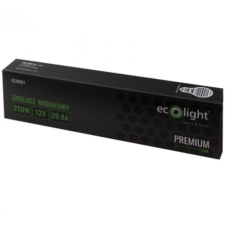 Zasilacz Modułowy LED Slim Premium 250W 12V Ecolight