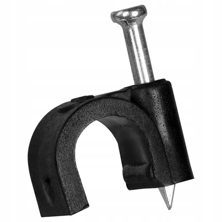 Uchwyt do Kabla Przewodu FLOP KLIP 12mm Czarny 100szt PAWBOL