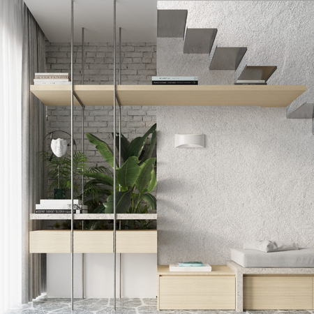 Lampa Ścienna Kinkiet G9 Półokrągła Biała Nowoczesna Vixen Sollux