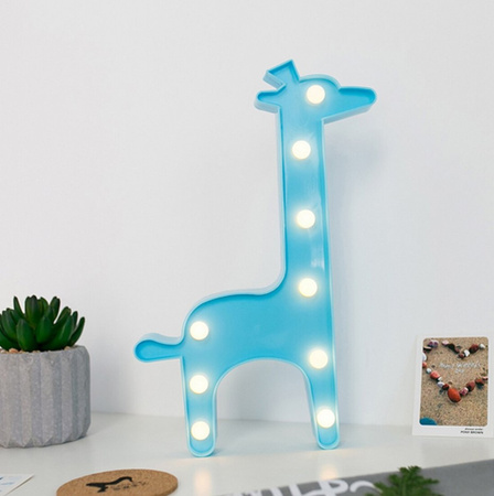 Lampka nocna Dziecięca Dekoracyjna żyrafa na baterie 2x AA 1,5V 9x LED MILAGRO EKD6257