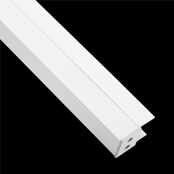 Profil Meblowy Aluminiowy Anodowany do taśm LED KM48 Srebrny Regałowy Nawierzchniowy 1m + Przesłona mleczna + Zaślepki