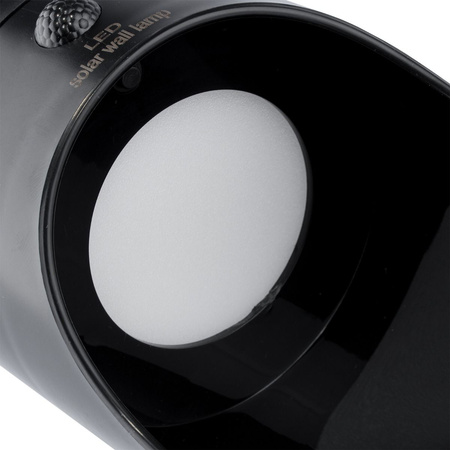 Kinkiet Ogrodowy Solarny LED Lampa Elewacyjna 5000K Czujnik Ruchu Czarny