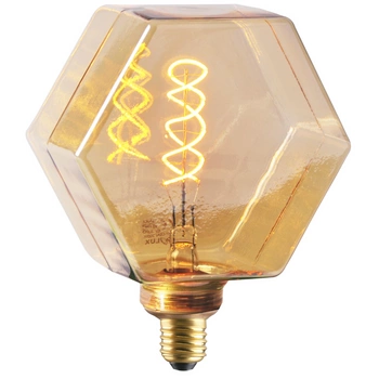 Żarówka Dekoracyjna LED E27 FILAMENT LB160 4W 260lm 1800K Ciepła 320° DecoVintage Amber GOLDLUX (Polux)