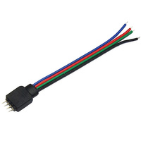 Złączka taśmy LED RGB 4PIN wtyk z przewodem 10mm